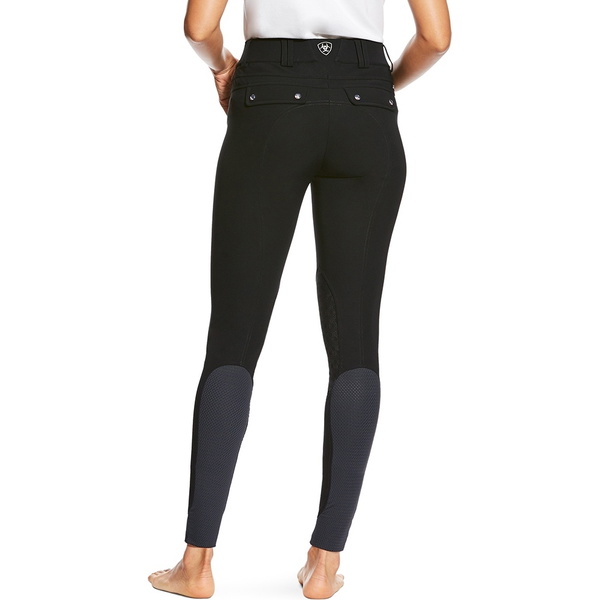 Ariat Damen Tri Factor Grip Kniepatch Reithose Schwarz